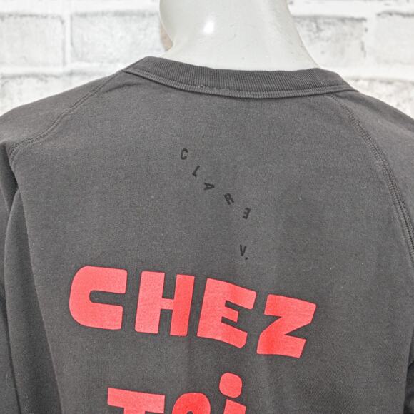 Clare v. Chez Moi Sweatshirt in Charcoal Grey size XS - Picture 12 of 12